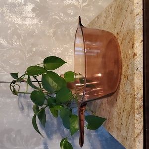 Vintage amber Vision Corning USA 2.5L large saucepan